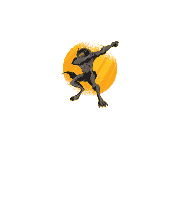 Vârcolac DAB model turcoaz pe tricou