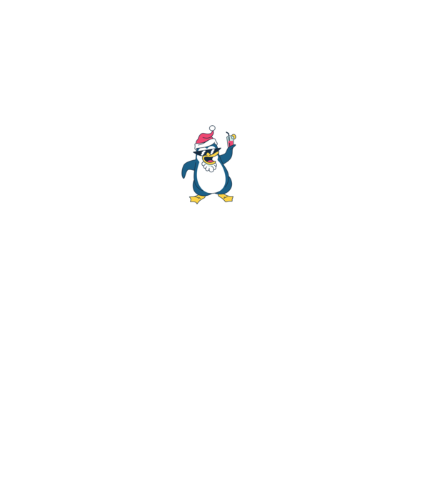 Pinguin de Crăciun model albastru deschis pe tricou