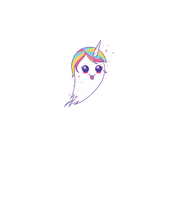 Unicorn Fantoma model alb pe tricou