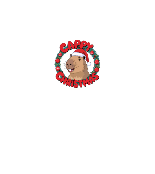 Cappy Christmas 1 model alb pe tricou
