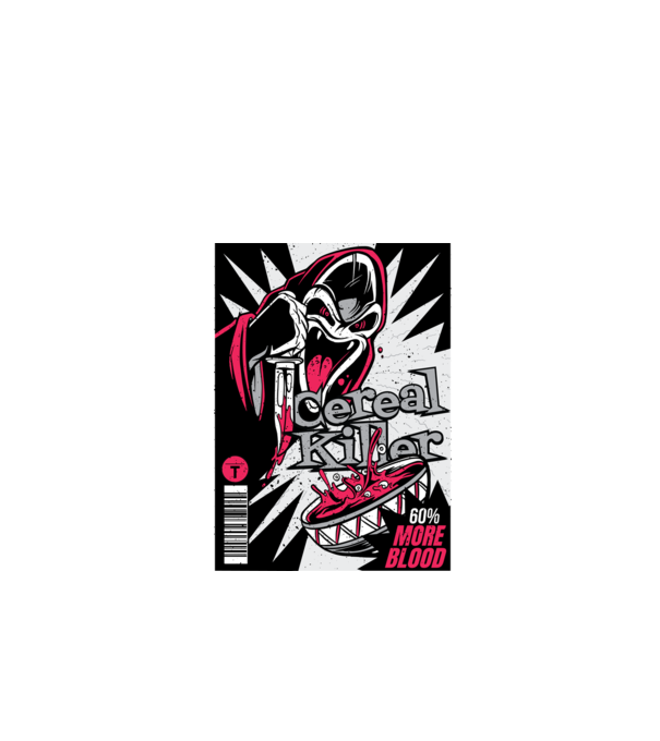 Cereal Killer model negru pe tricou