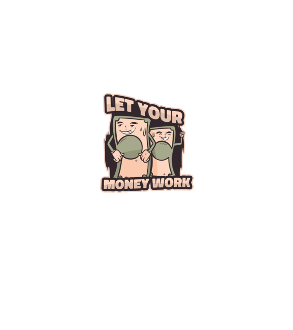 Let your money work model roșu pe tricou