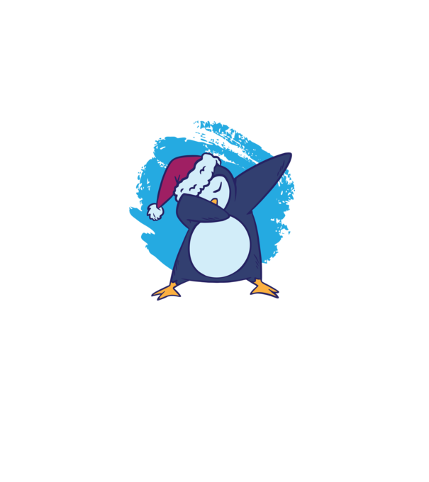 Pinguin DAB model alb pe tricou
