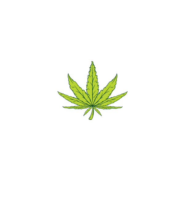Frunză de marijuana model negru pe tricou
