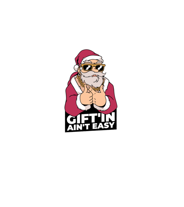 Moș Crăciun Gangster - tricou amuzant Crăciun model albastru închis pe tricou