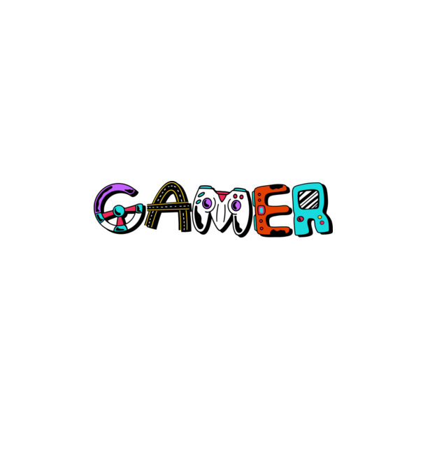 Inscripție Gamer model verde de măr pe tricou