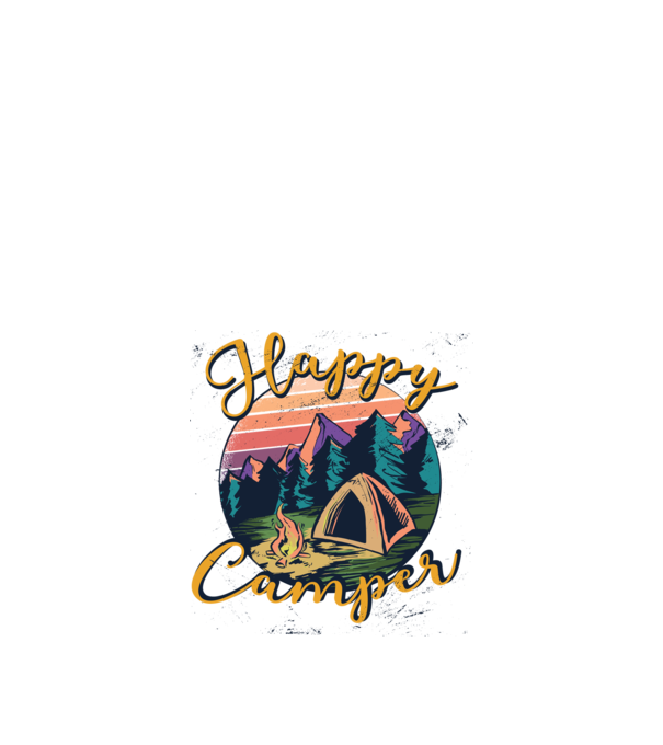 Happy Camper tricou camping model nisipiu pe tricou