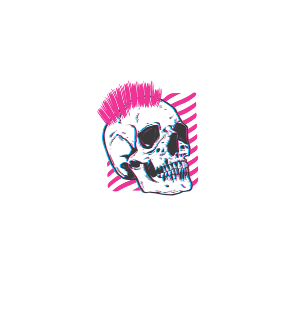 Craniu Punk model negru pe tricou