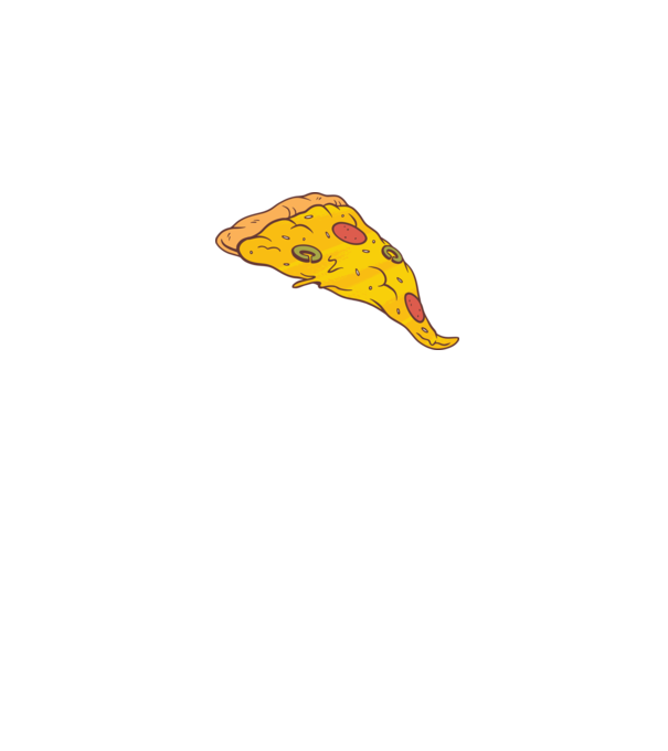 Felie de pizza Cuplu model alb pe tricou