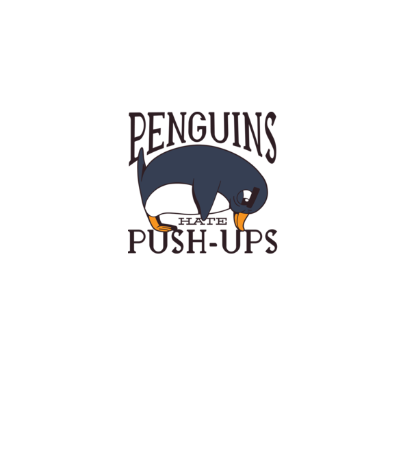 Pinguinii urăsc flotările model albastru regal pe tricou