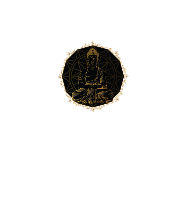 Buddha Mandala model gri pe tricou