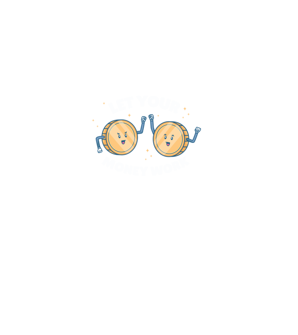 Let Your Money Work model negru pe tricou