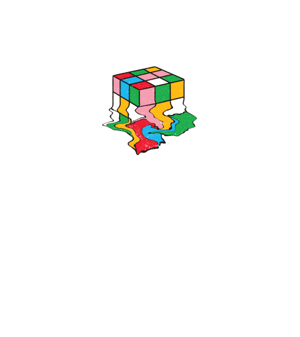Cub Rubik topindu-se model gri pe tricou