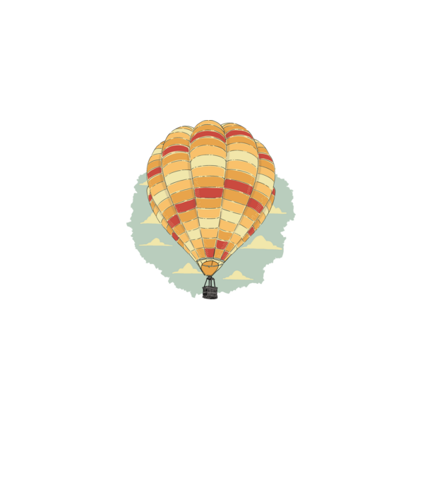 Aerostat model albastru deschis pe tricou