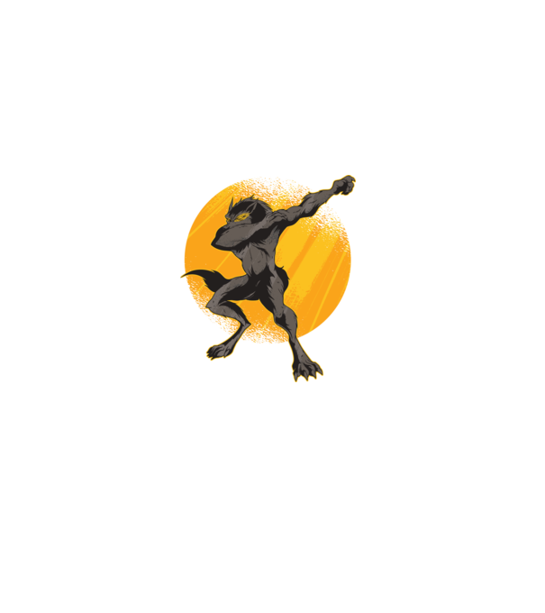 Vârcolac DAB model negru pe tricou