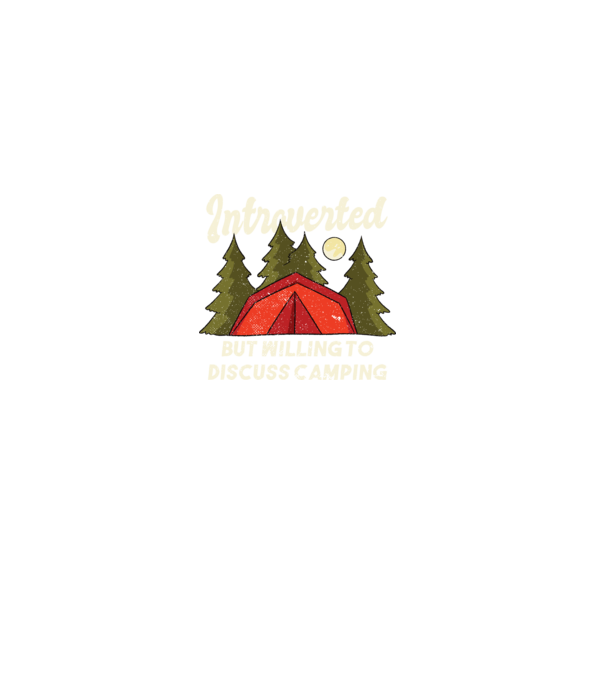 Camping Introvertit model negru pe tricou