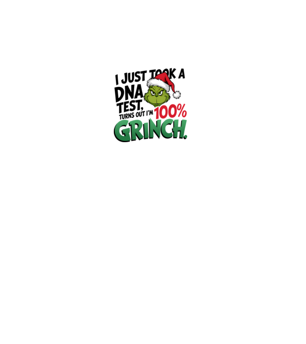 Grinch DNA test model alb pe tricou