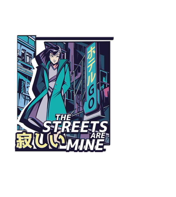 Anime Vaporwave benzi desenate model albastru deschis pe tricou