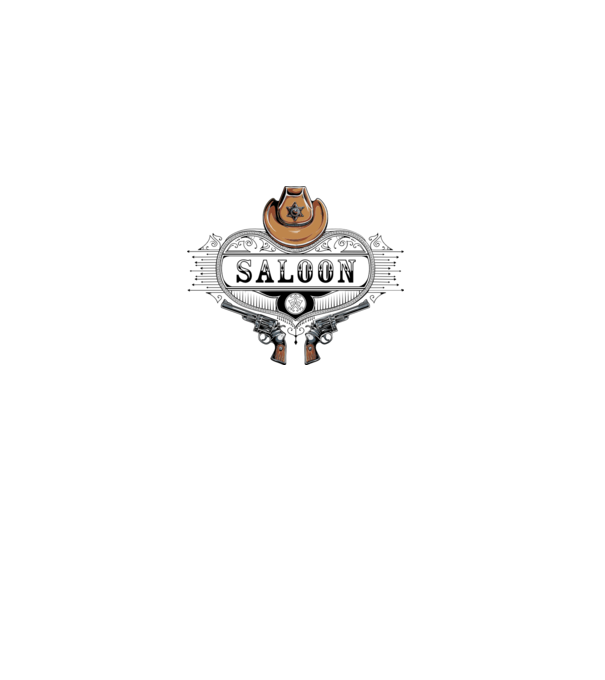 Cowboy saloon western model gri pe tricou