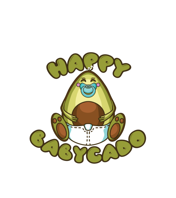 Avocado bebe model alb pe tricou