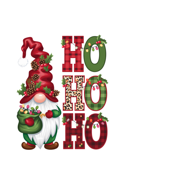 HOHOHO Gnome model negru pe tricou