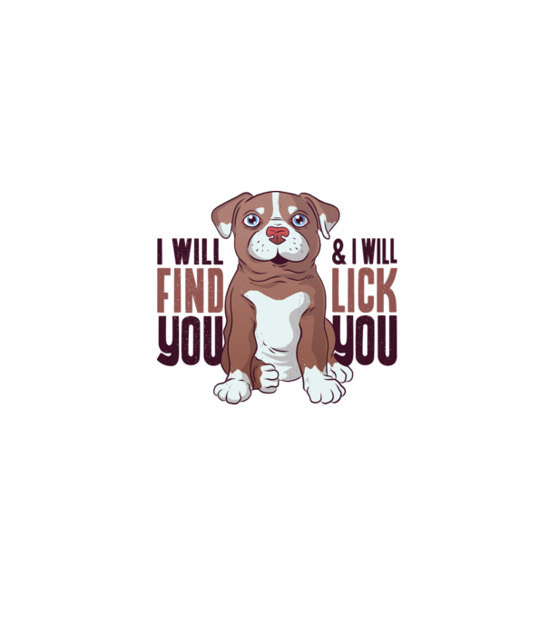 Pitbull - I will find you and I will lick you model gri pe tricou
