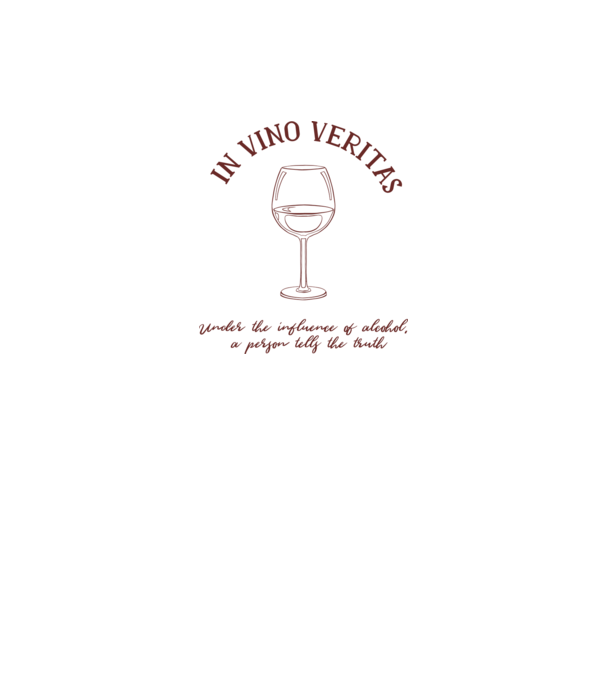 In Vino Veritas - Adevărul este în vin model alb pe tricou