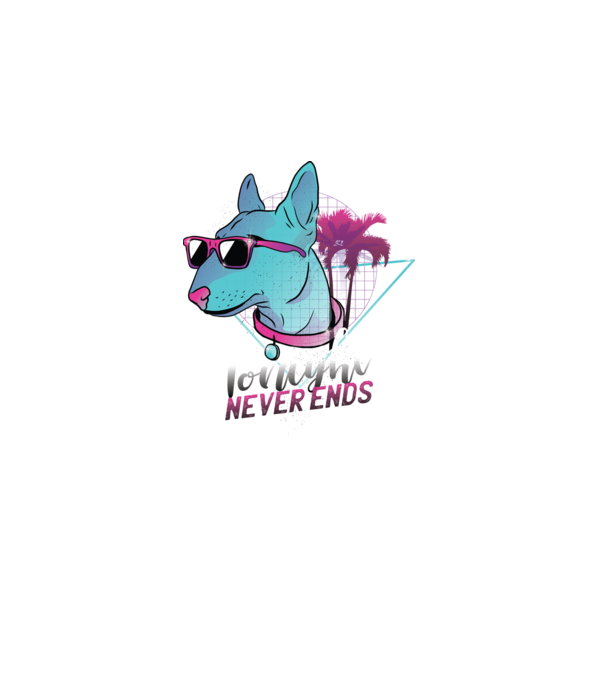 Bullterrier Neon Retro tricou amuzant model negru pe tricou