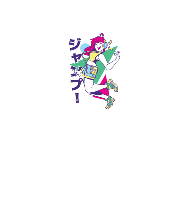 Anime fată retro model albastru închis pe tricou