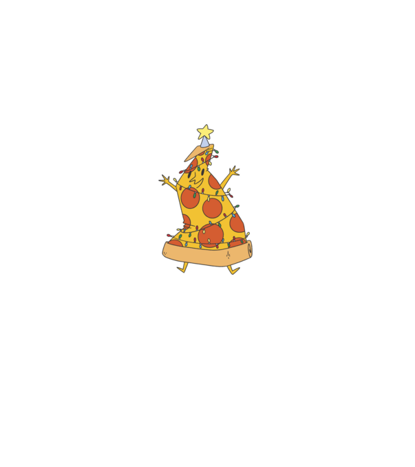 Pizza pom de Crăciun model verde pe tricou