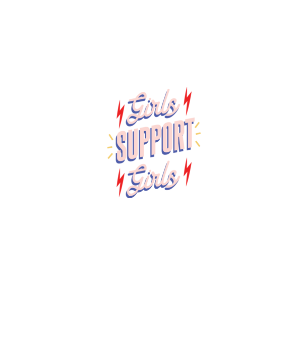 Girls Support Girls Ziua Femeii model albastru jeanși pe tricou