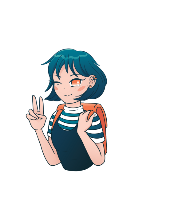 Anime fată model alb pe tricou