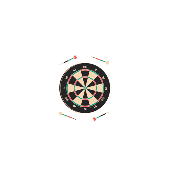 Tablă Darts model negru pe tricou