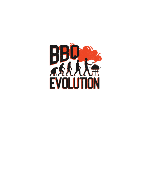BBQ Evoluție Grătar model alb pe tricou