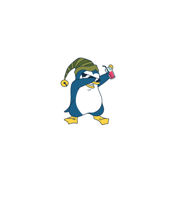 Pinguin DAB model negru pe tricou