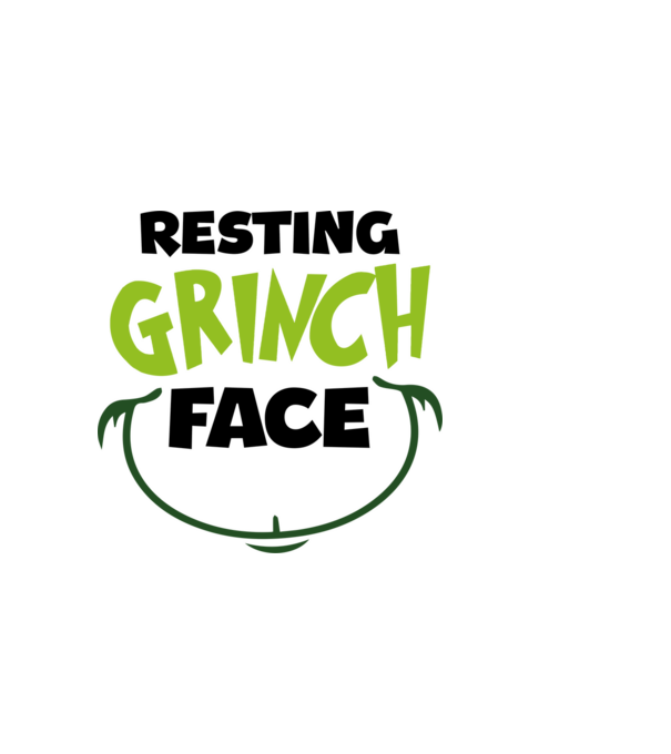 Resting Grinch face model alb pe tricou