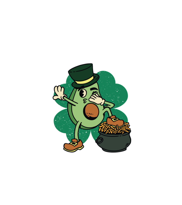 Avocado St. Patrick DAB model alb pe tricou