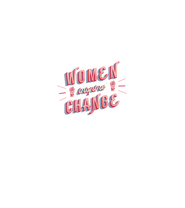 Women inspire change Ziua Femeii model alb pe tricou