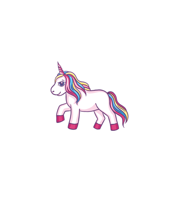 Unicorn drăguț model turcoaz pe tricou