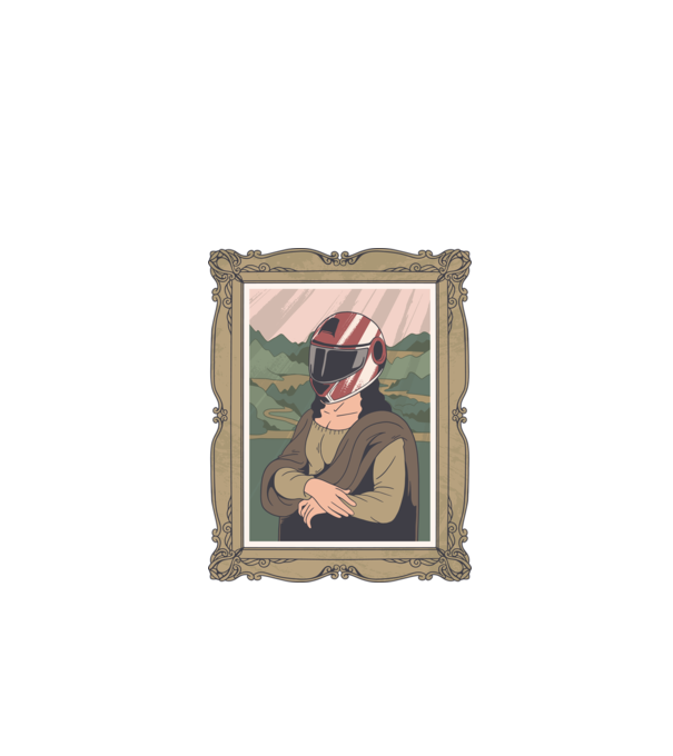 Mona Lisa Concurent model negru pe tricou