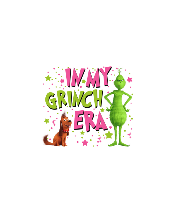 In my Grinch era model negru pe tricou
