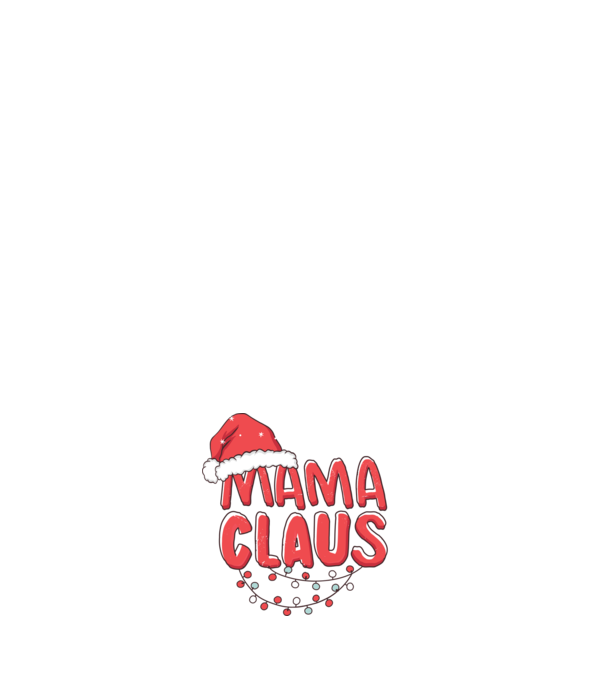 Mama Claus model negru pe tricou