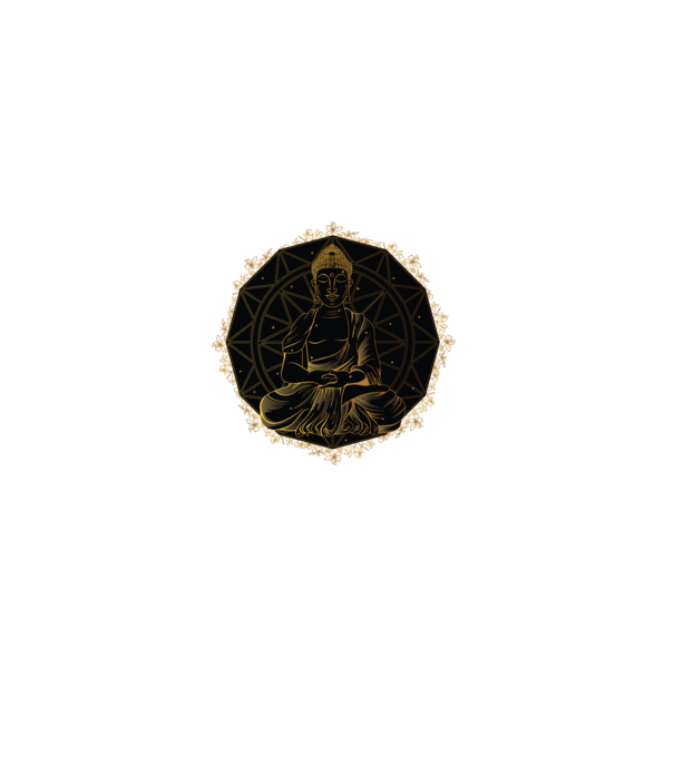 Buddha Mandala model negru pe tricou