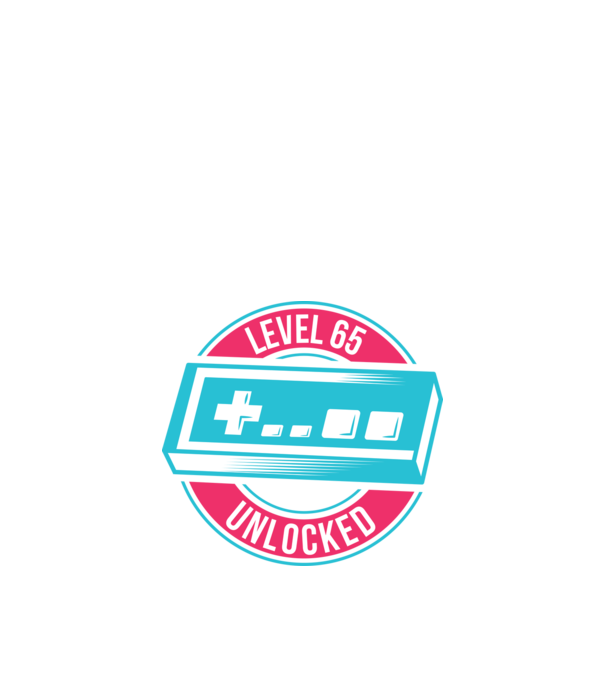 Level 65 Unlocked 65th Birthday model alb pe tricou