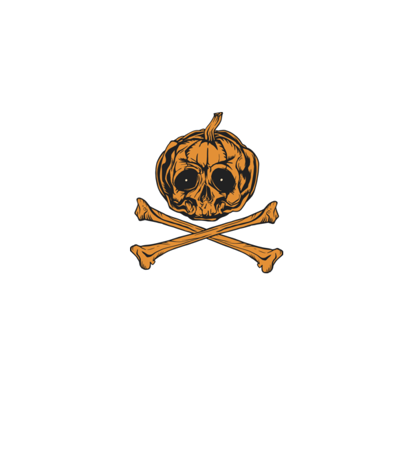 Dovleac craniu Halloween model negru pe tricou
