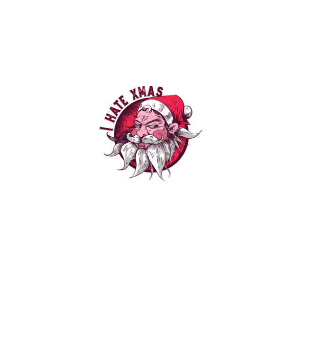 I Hate Xmas model alb pe tricou
