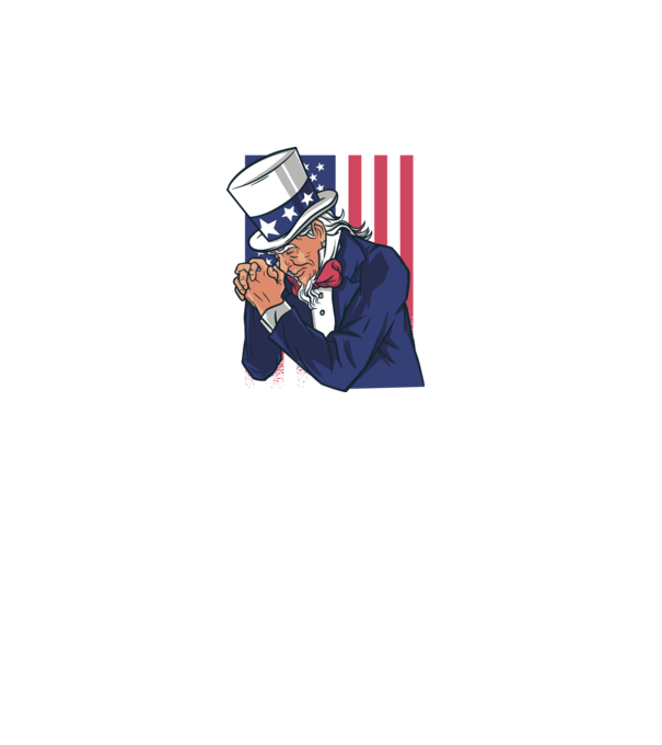 Uncle Sam se roagă model turcoaz pe tricou