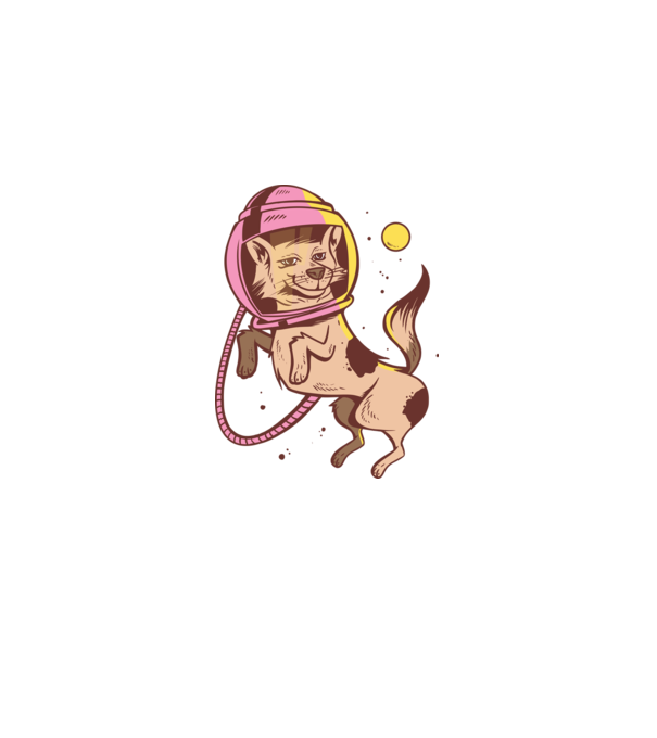 Câine Astronaut model negru pe tricou