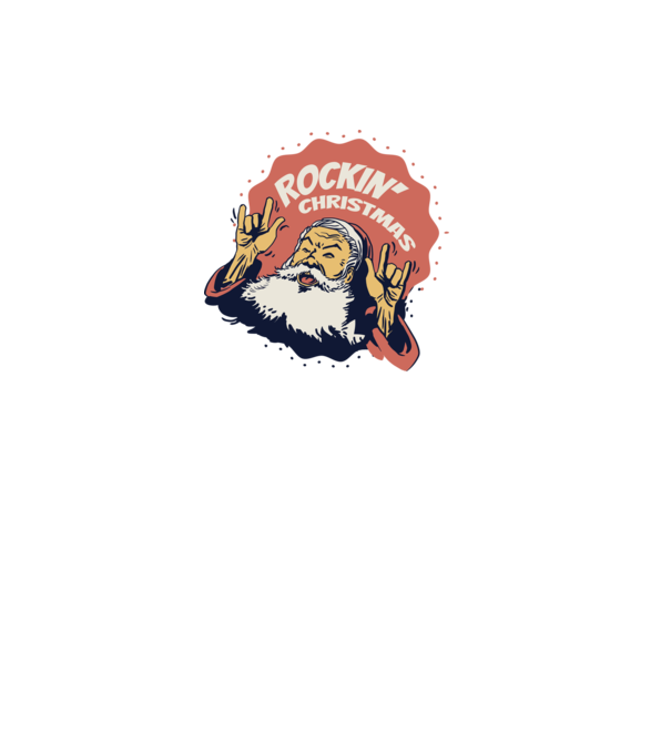 'Rockin'' Christmas Crăciun' model alb pe tricou