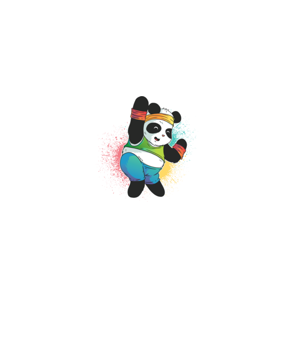 Panda drăguț Zumba model negru pe tricou